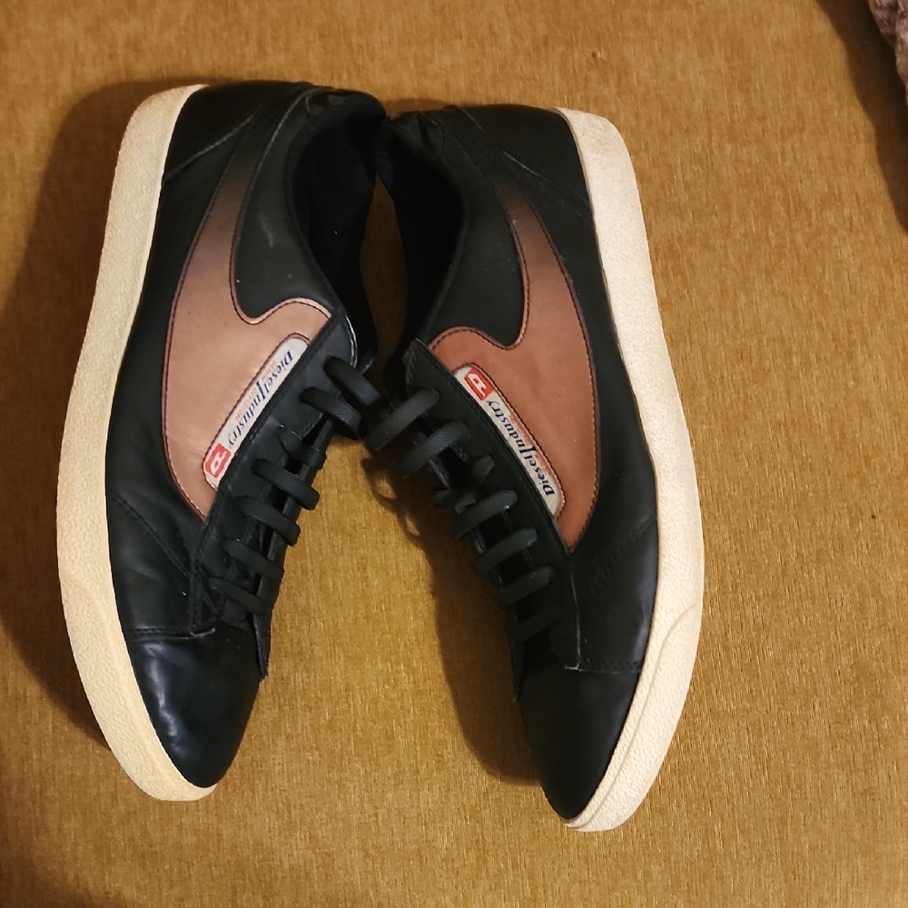 Diesel Black and Brown Sneakers with Classic Silhouette